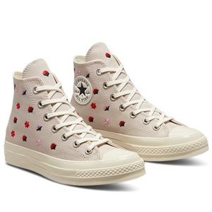 Brand New Converse Floral Embroidery High Top Sneaker Women’s Size 8